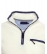 Pull col zippe ethnic blue blanc