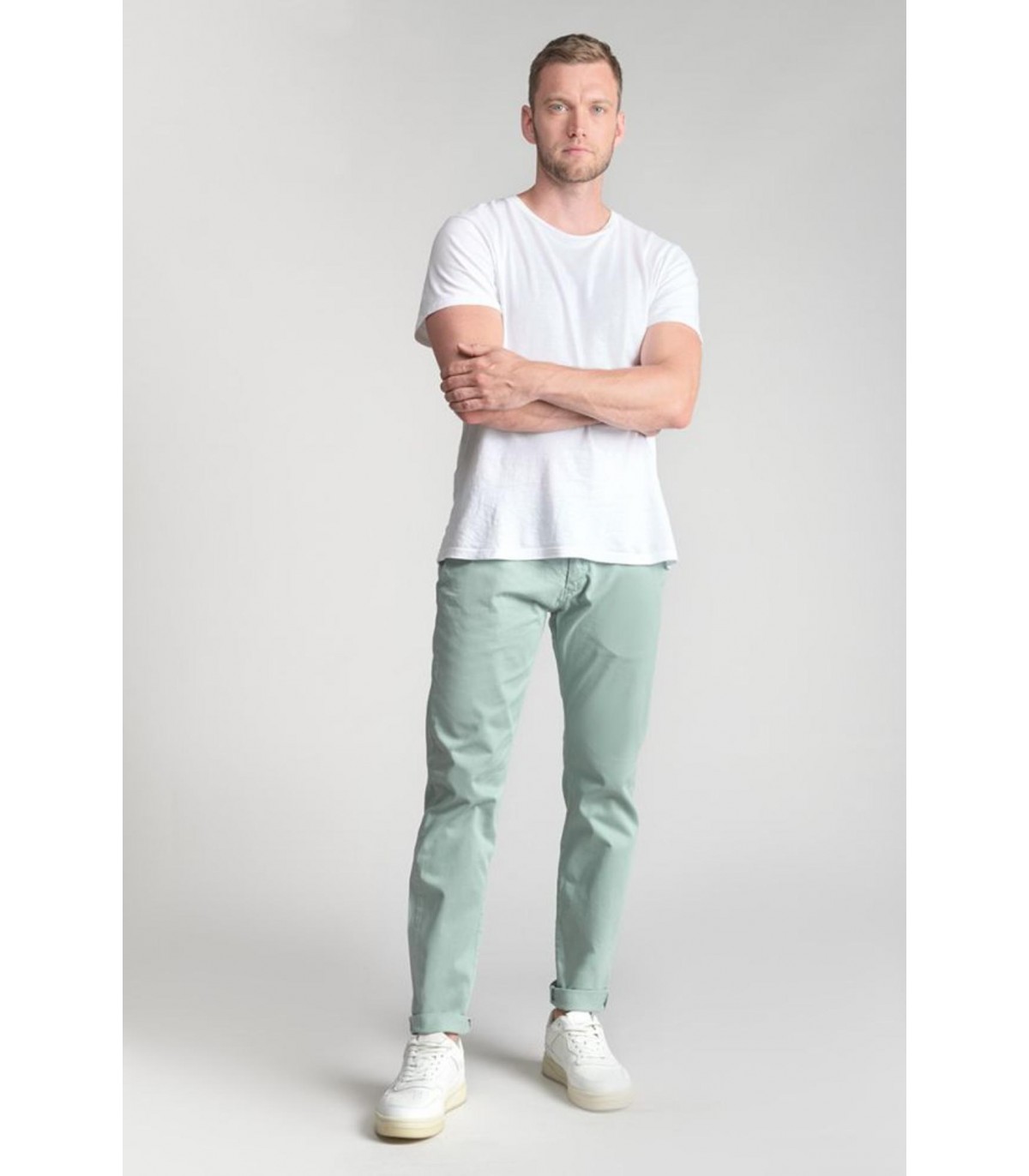 Pantalon chino tps cerises 0053green