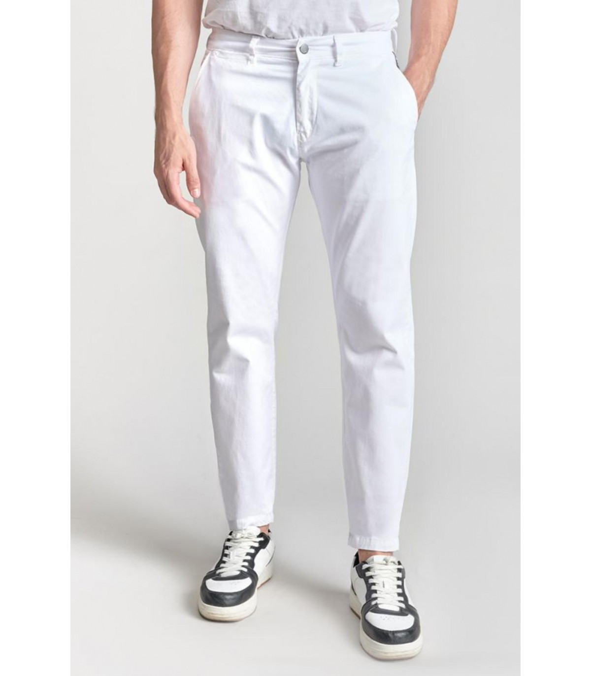 Pantalon chino tps cerises 1001white