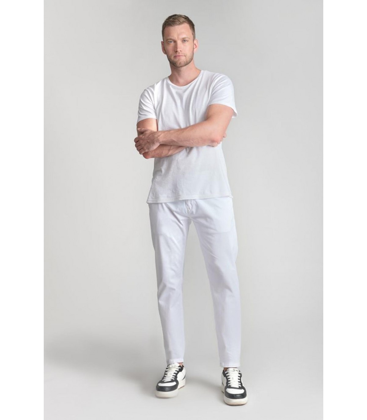 Pantalon chino tps cerises 1001white