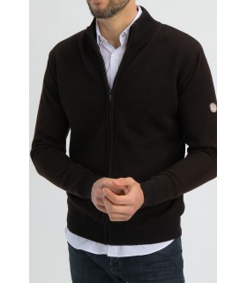 Gilet zippe benson & cherry choco