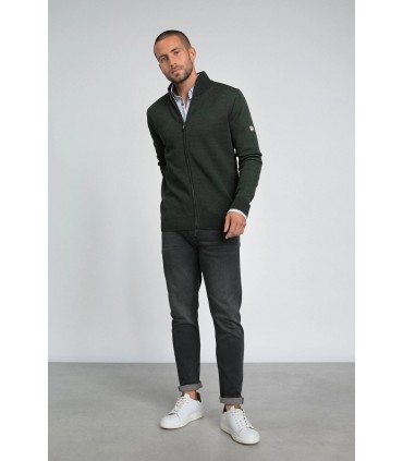 Gilet zippe benson & cherry kaki