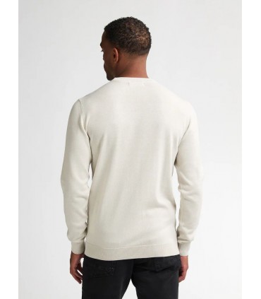 Pull col rond petrol 0009white