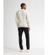 Pull col rond petrol 0009white