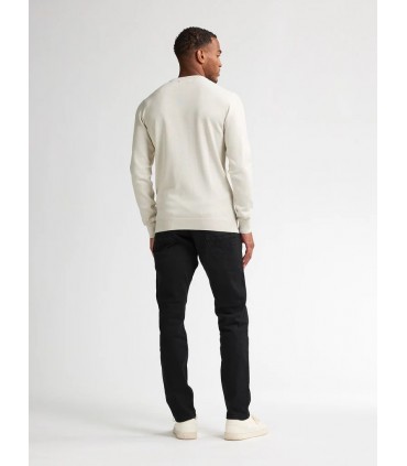 Pull col rond petrol 0009white