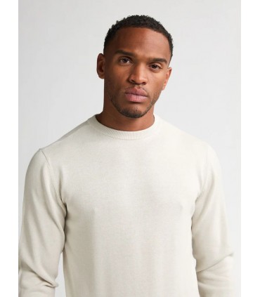 Pull col rond petrol 0009white