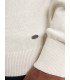 Pull col rond petrol 0009white