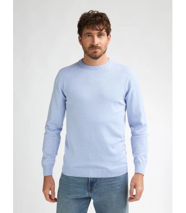 Pull col rond petrol 5196sky