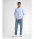 Pull col rond petrol 5196sky