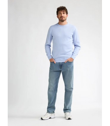 Pull col rond petrol 5196sky