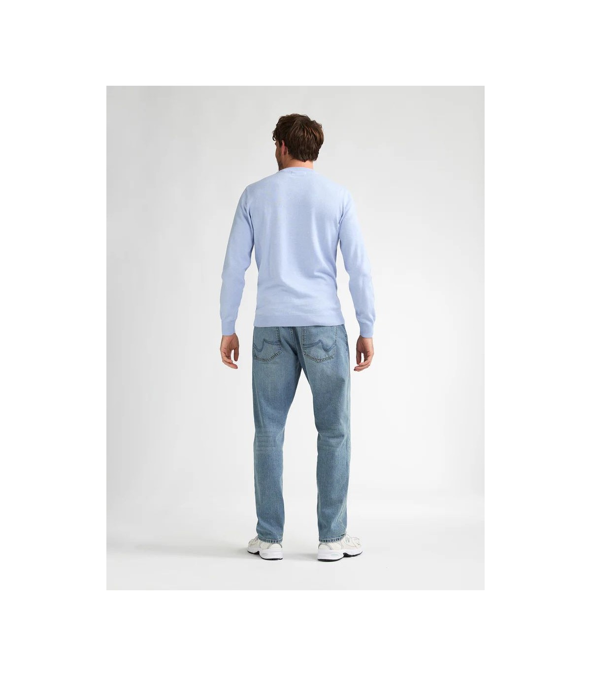 Pull col rond petrol 5196sky