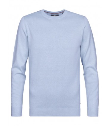 Pull col rond petrol 5196sky