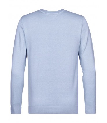 Pull col rond petrol 5196sky