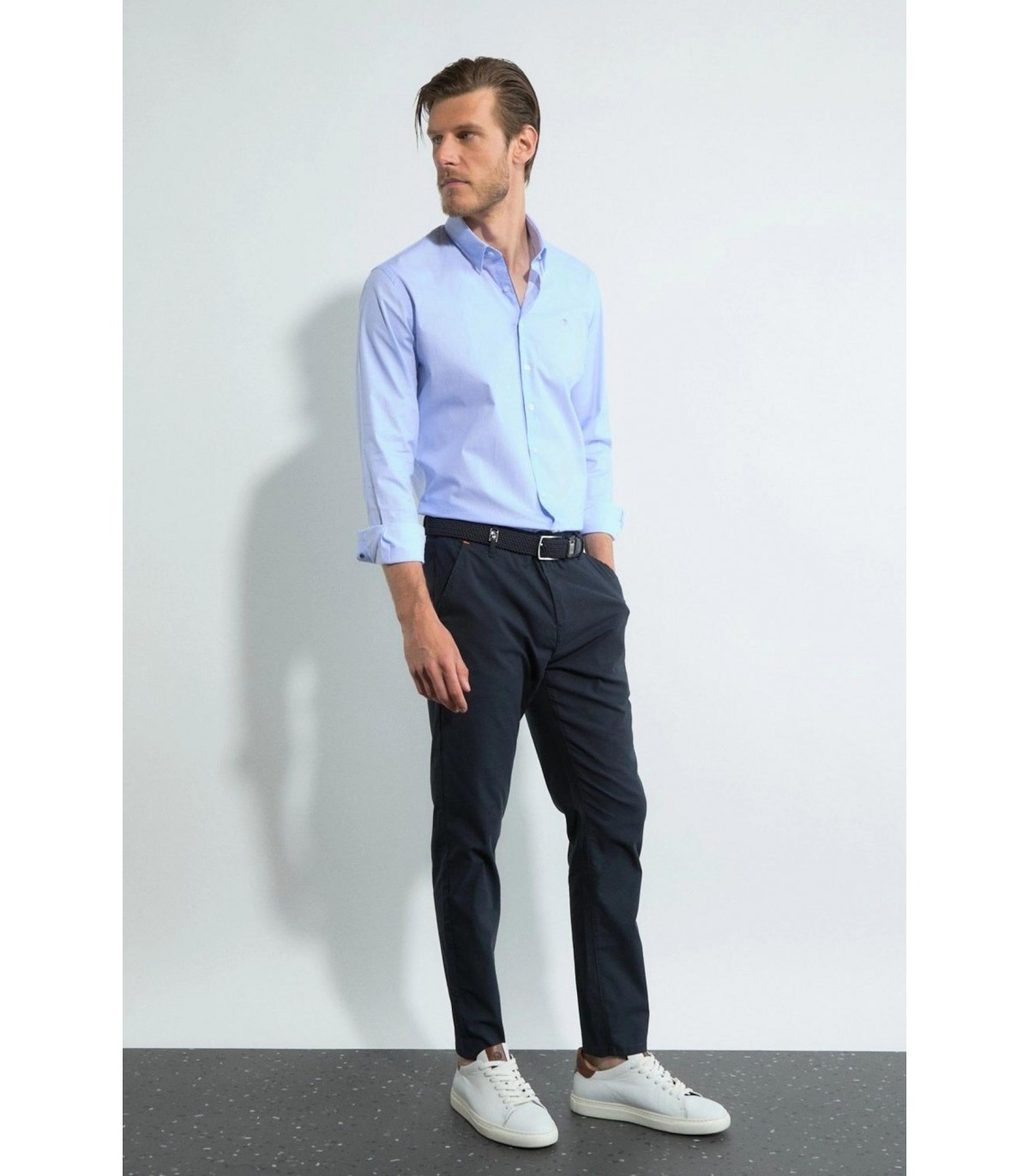 Chemise ml benson & cherry blanc-ciel