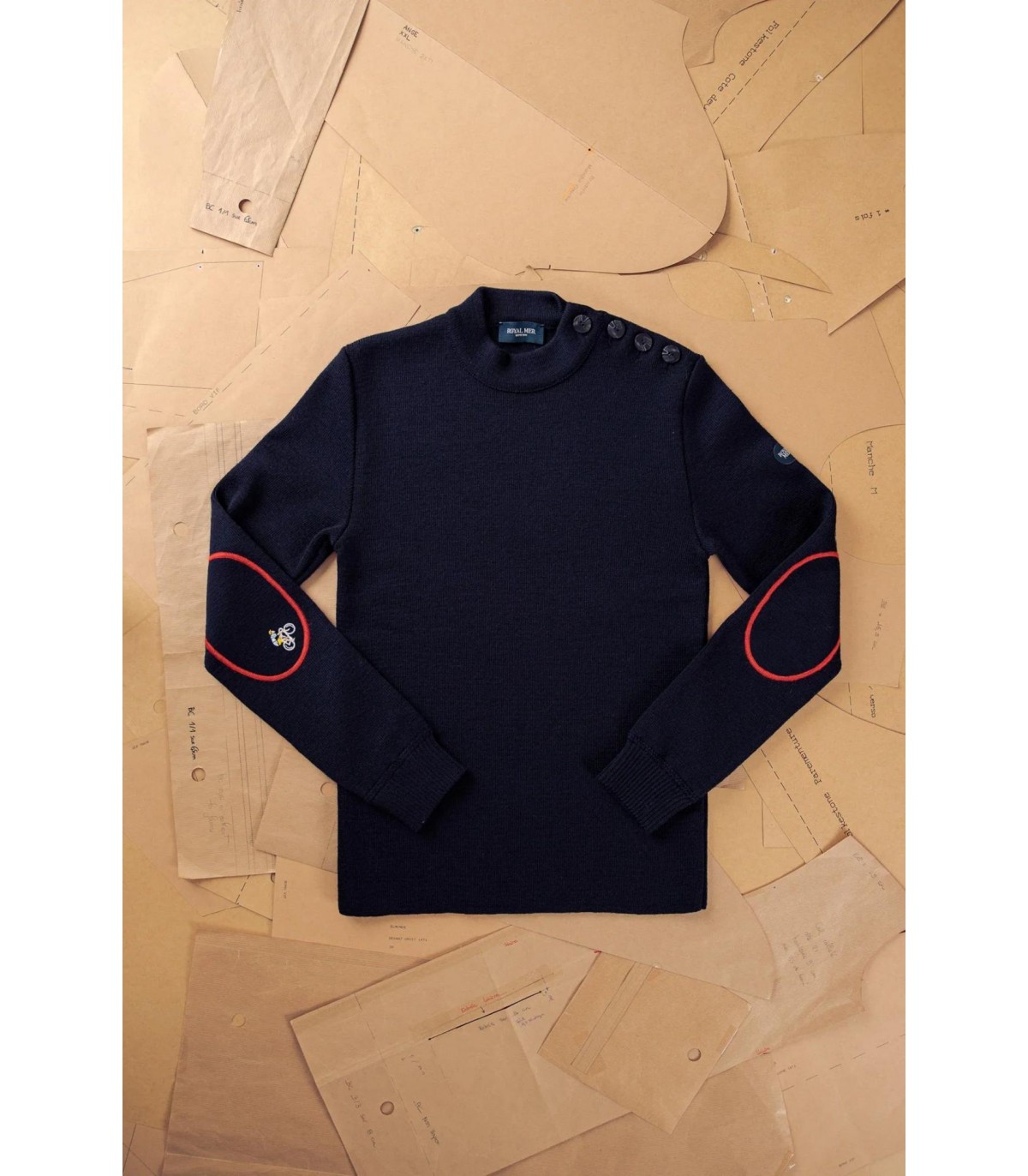 Pull col rond royal mer 5050.1062marin/vita