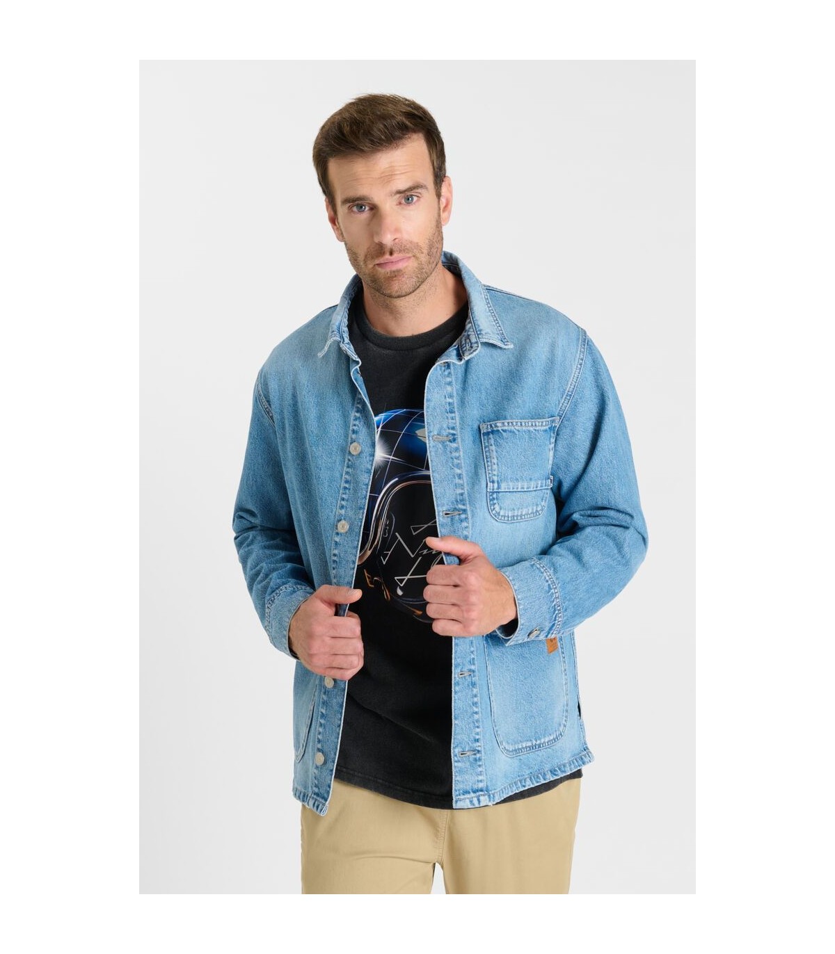 Surchemise jean tps cerises 3001blue