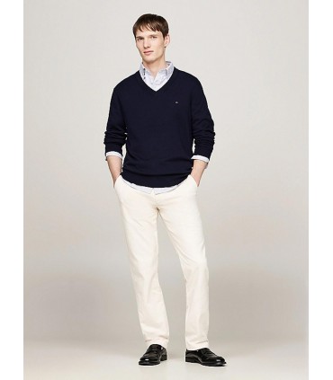 Pull col v tommy menswear dw5desertsky