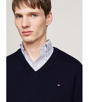 Pull col v tommy menswear dw5desertsky