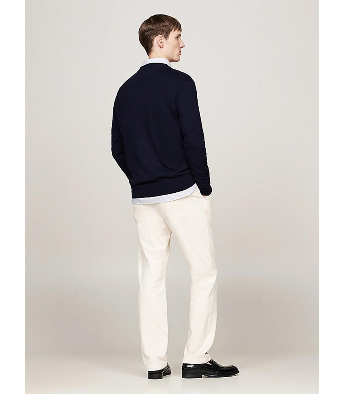 Pull col v tommy menswear dw5desertsky