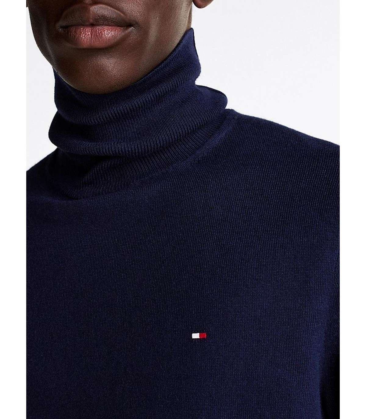Pull col roule tommy menswear dw5desertsky