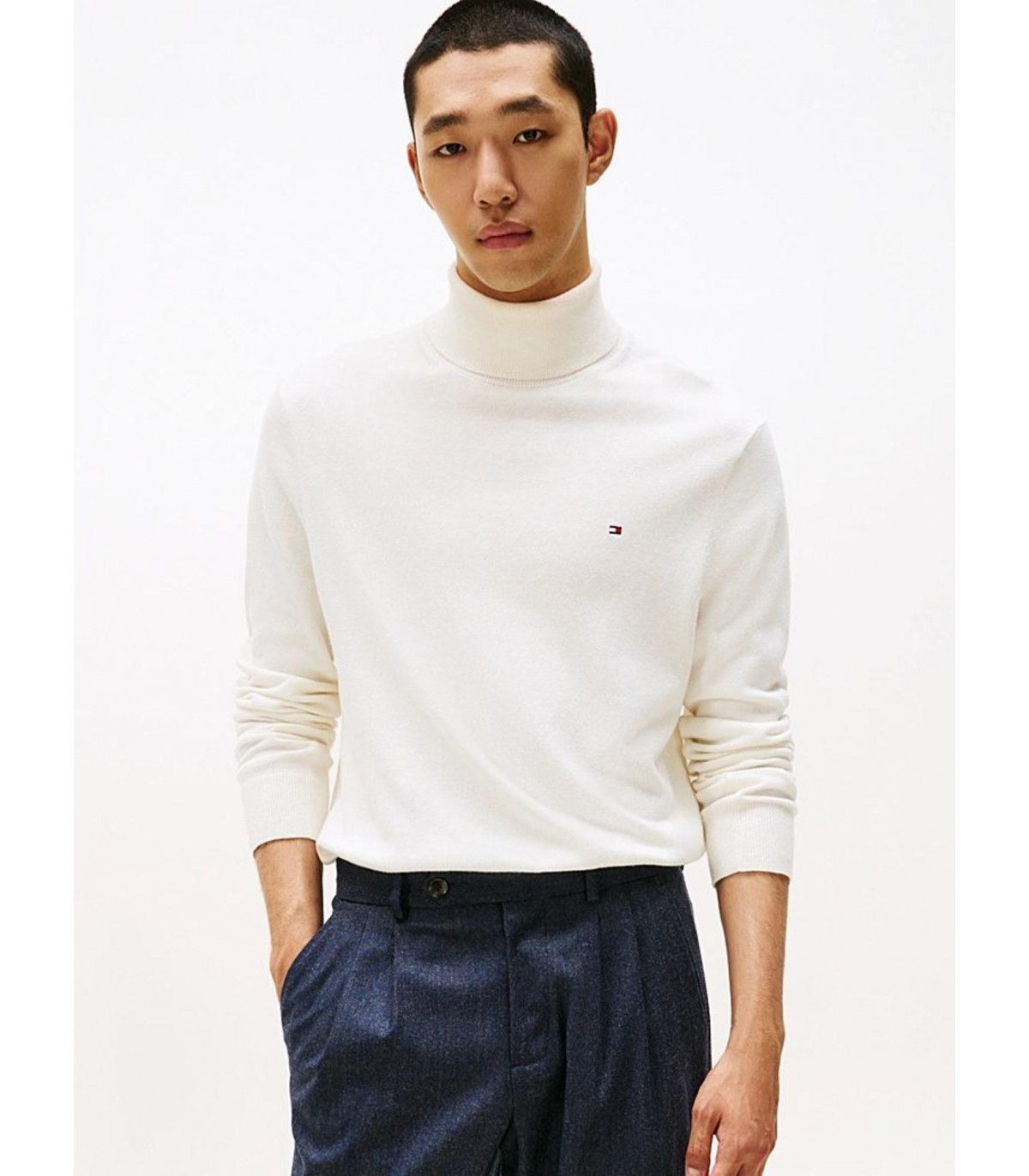 Pull col roule tommy menswear z00ivory