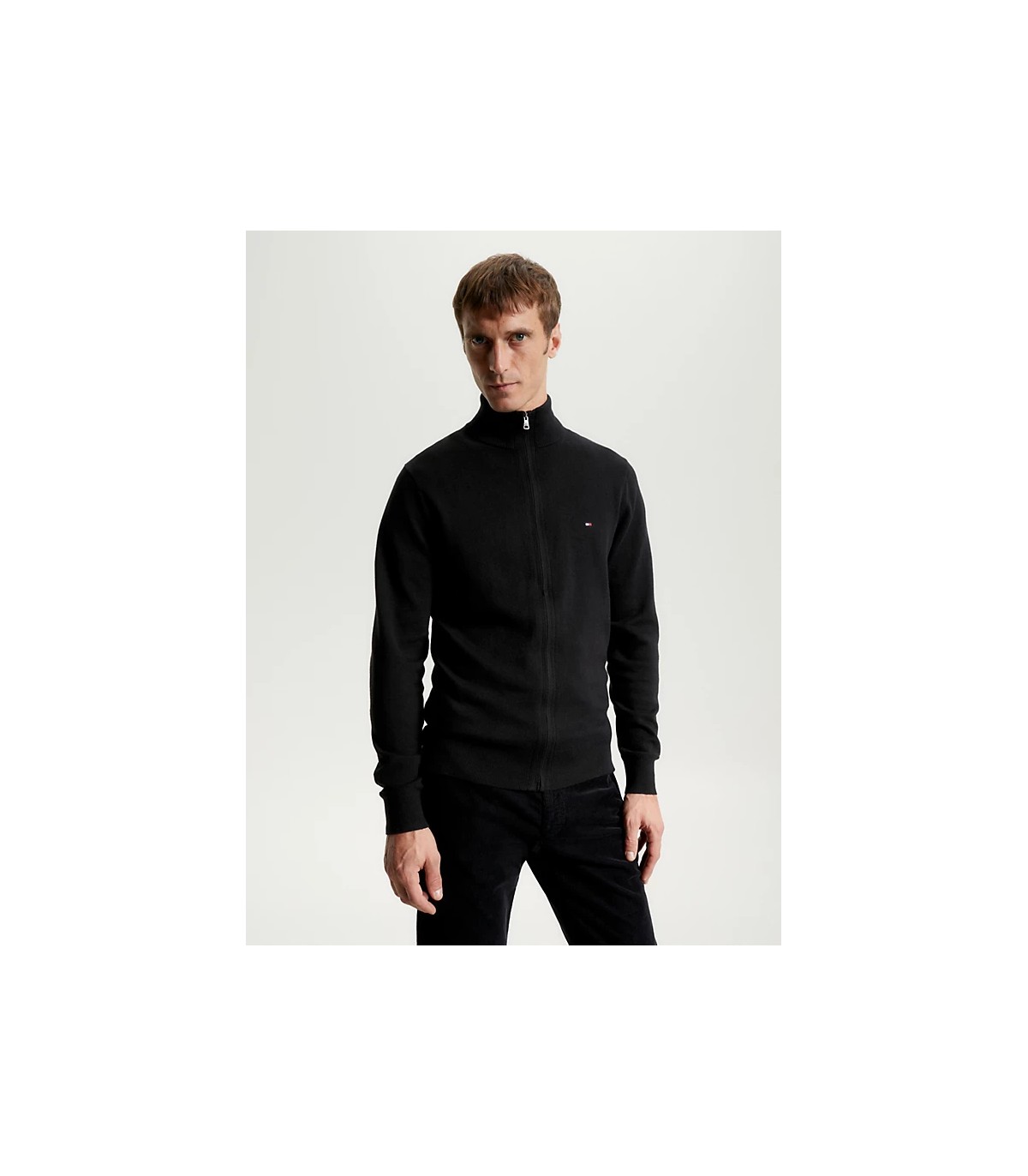 Pull col zippe tommy menswear bdsblack