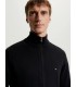 Pull col zippe tommy menswear bdsblack