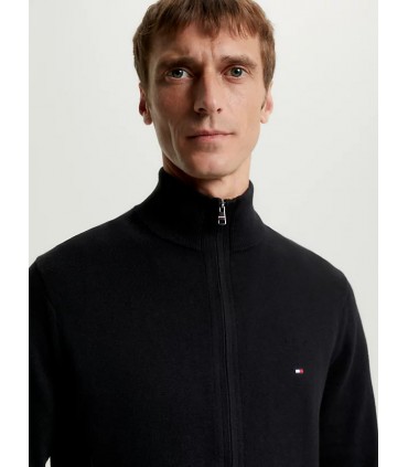 Pull col zippe tommy menswear bdsblack