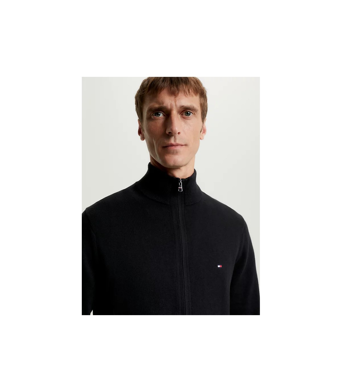 Pull col zippe tommy menswear bdsblack