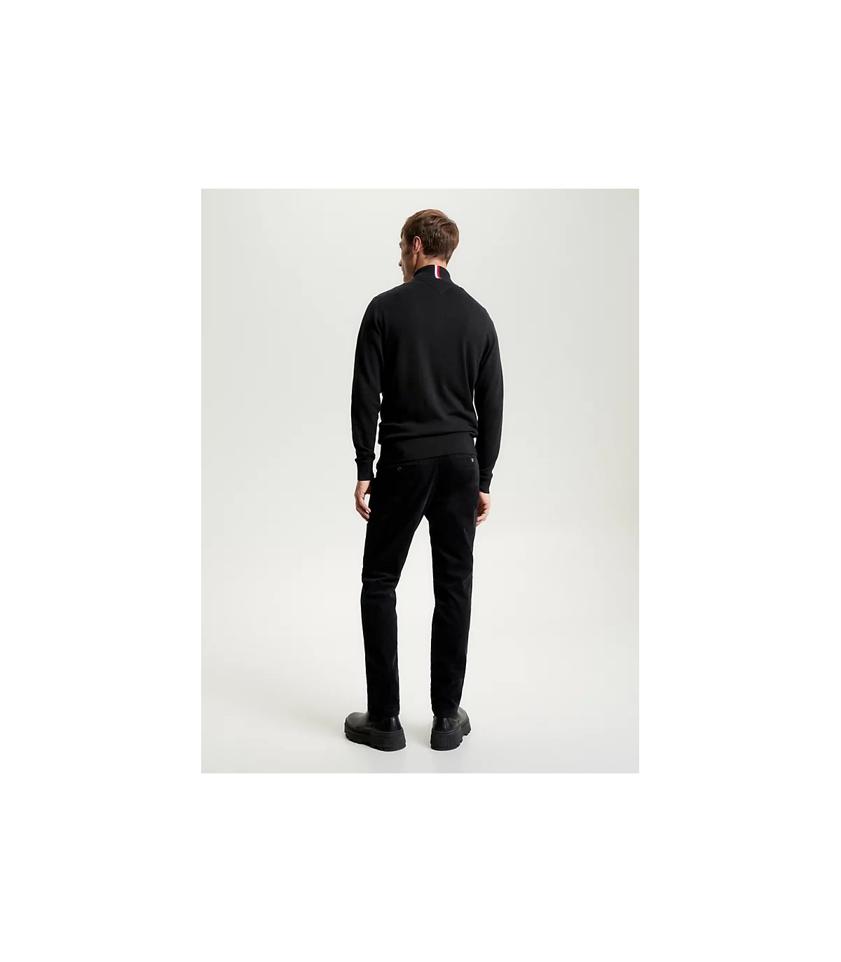 Pull col zippe tommy menswear bdsblack