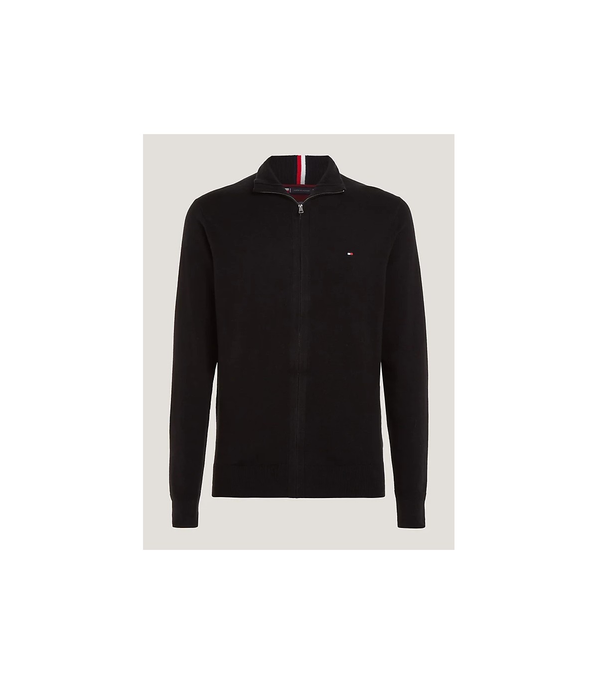Pull col zippe tommy menswear bdsblack
