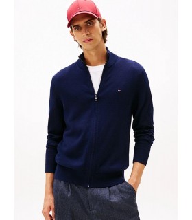 Pull col zippe tommy menswear dw5desertsky
