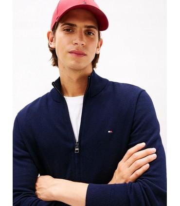 Pull col zippe tommy menswear dw5desertsky