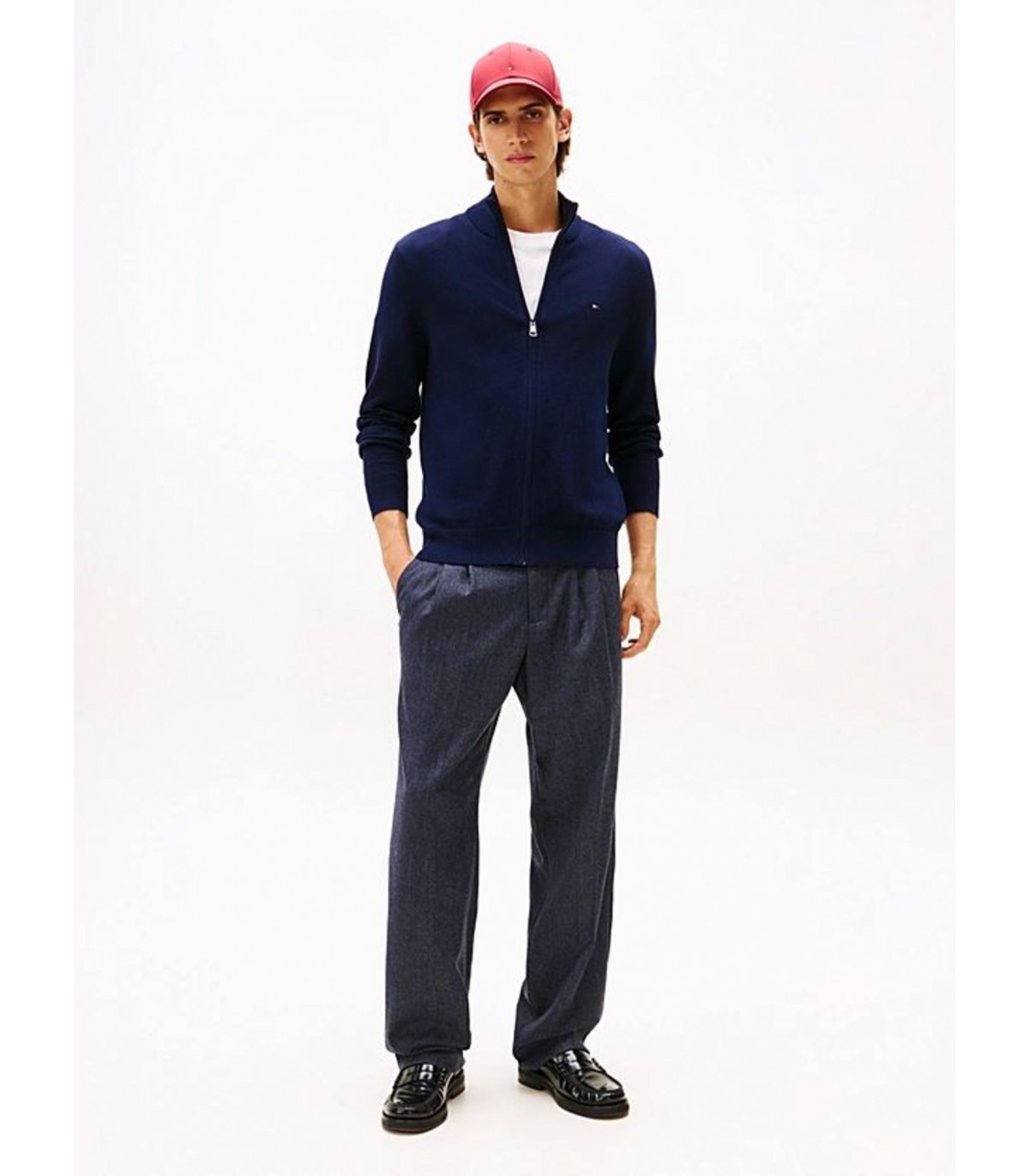 Pull col zippe tommy menswear dw5desertsky