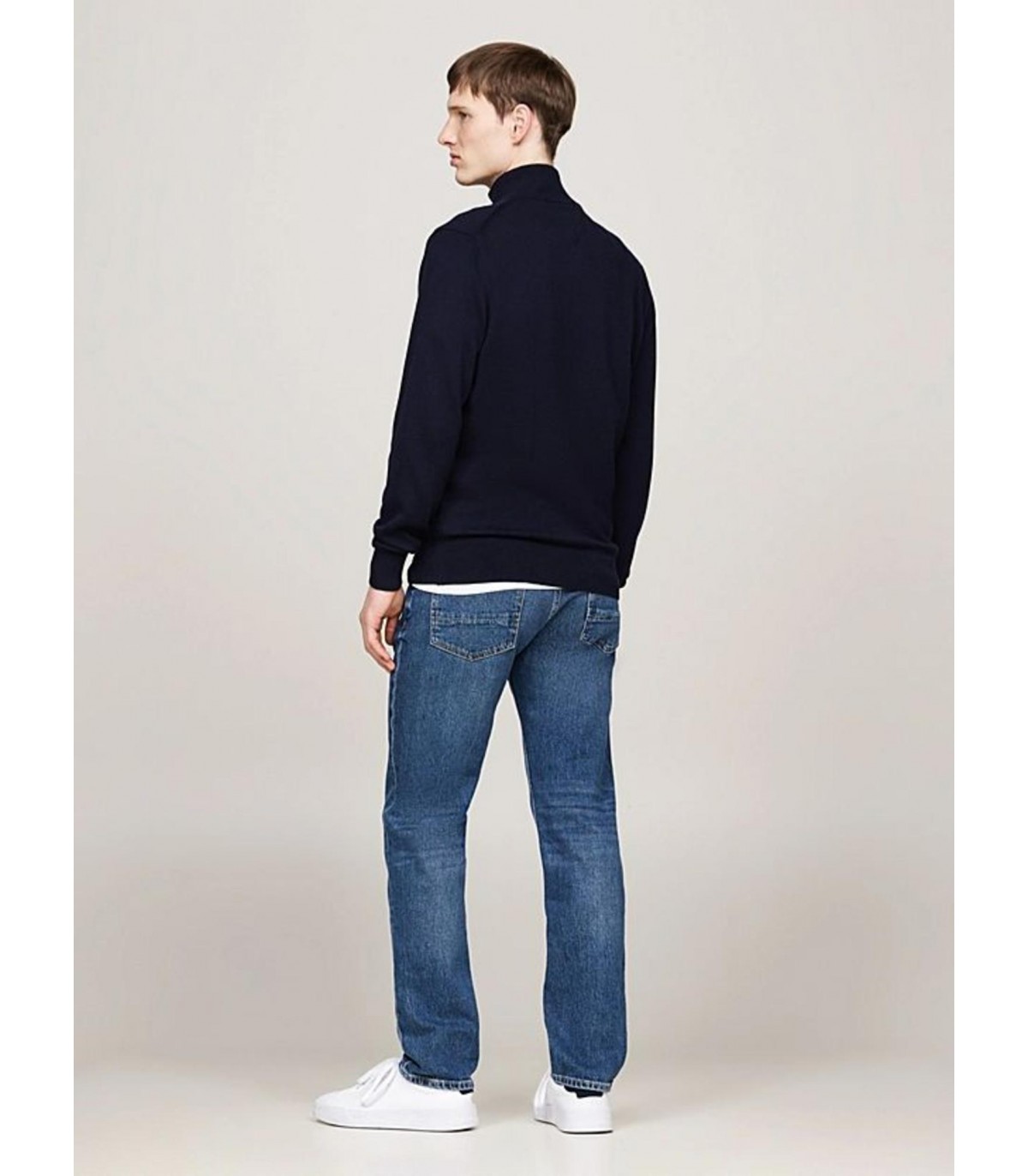Pull col zippe tommy menswear dw5desertsky