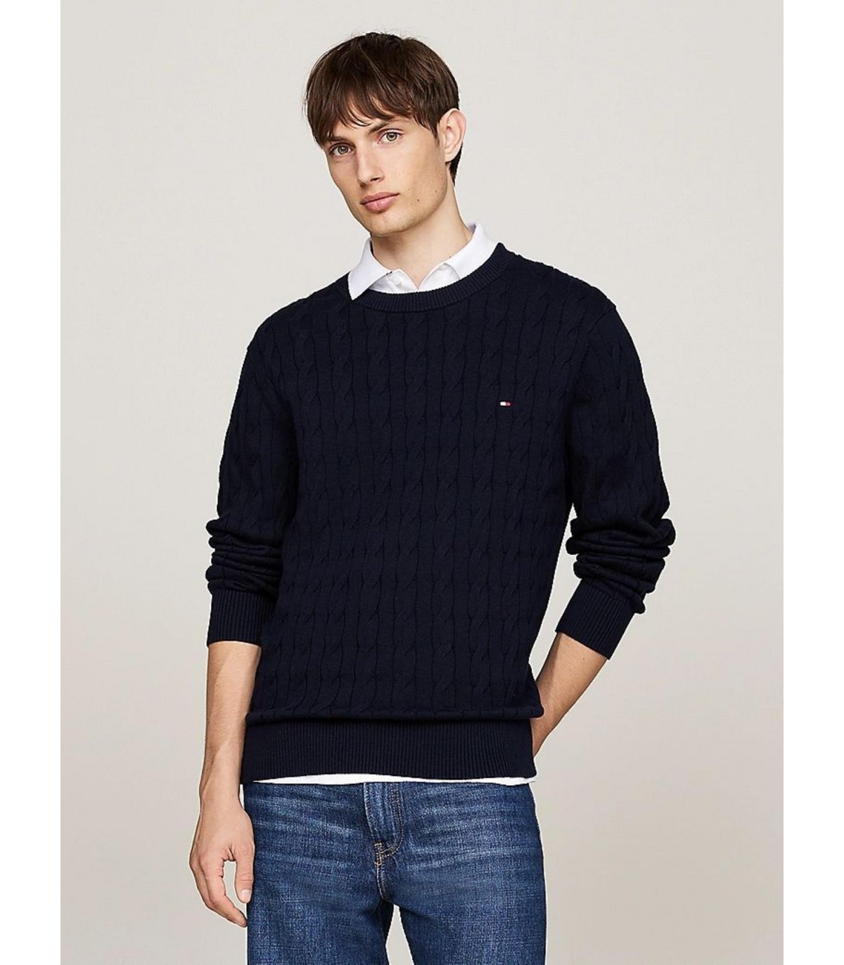 Pull col rond tommy menswear dw5desertsky
