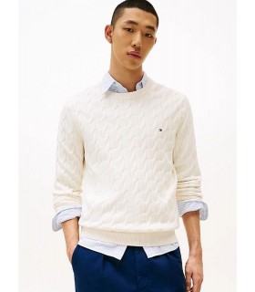 Pull col rond tommy menswear z00ivory