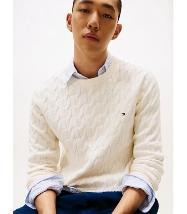 Pull col rond tommy menswear z00ivory