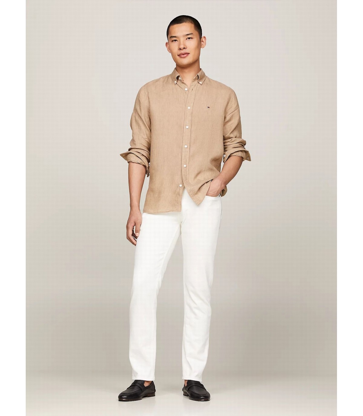 Chemise ml tommy menswear aegbeige