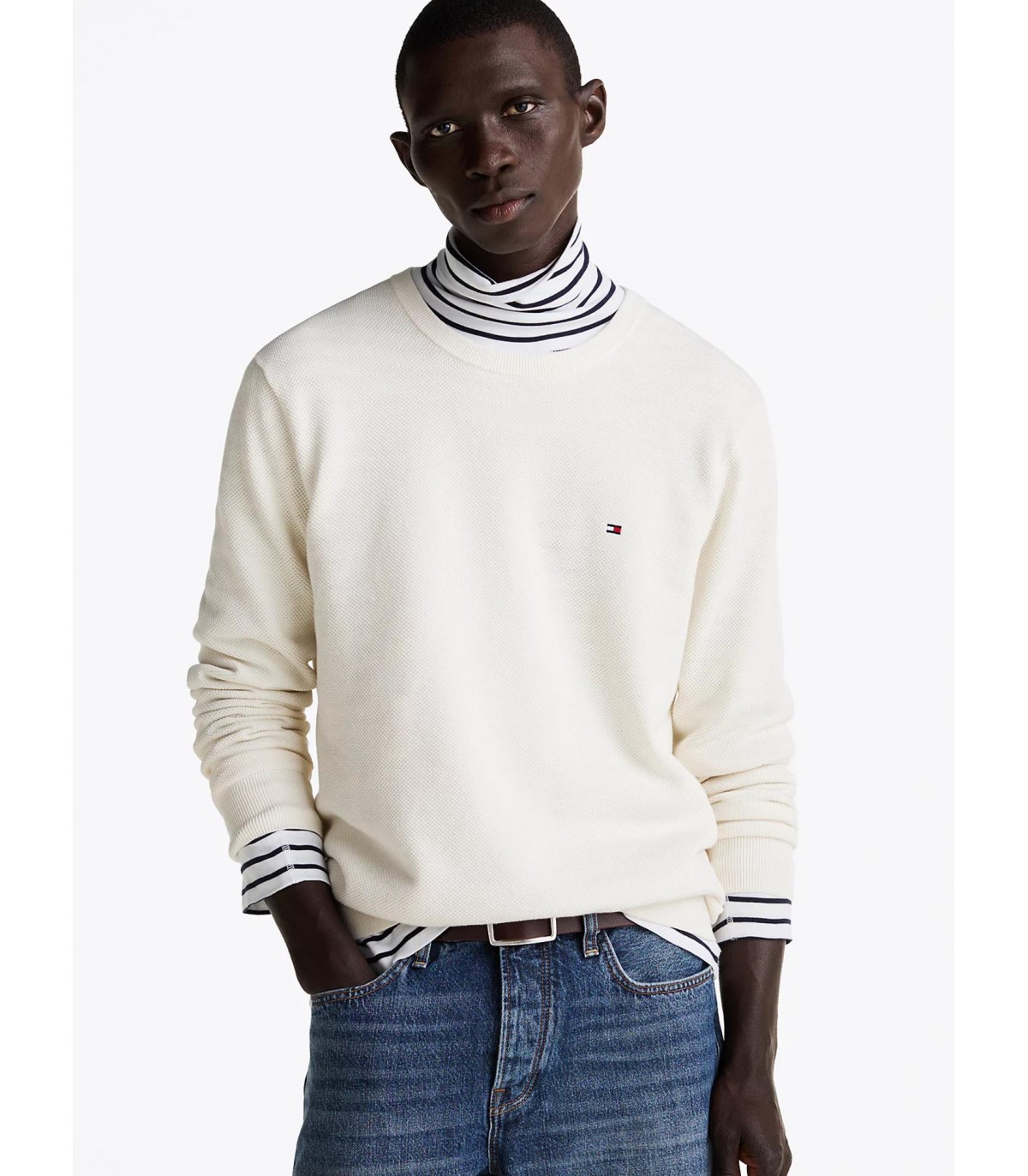 Pull col rond tommy menswear z00yellow
