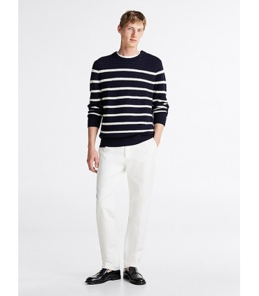 Pull col rond tommy menswear 0gydesertsky/ibory