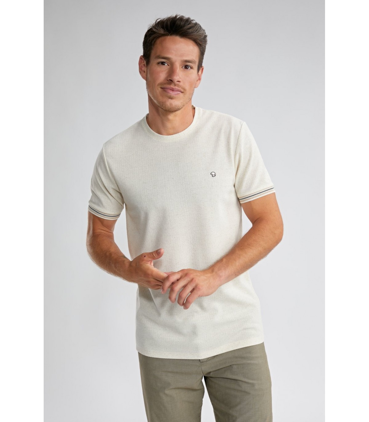 Tee shirt mc benson & cherry beige