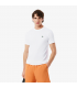 Tee shirt mc lacoste 49t-blanc/blossom