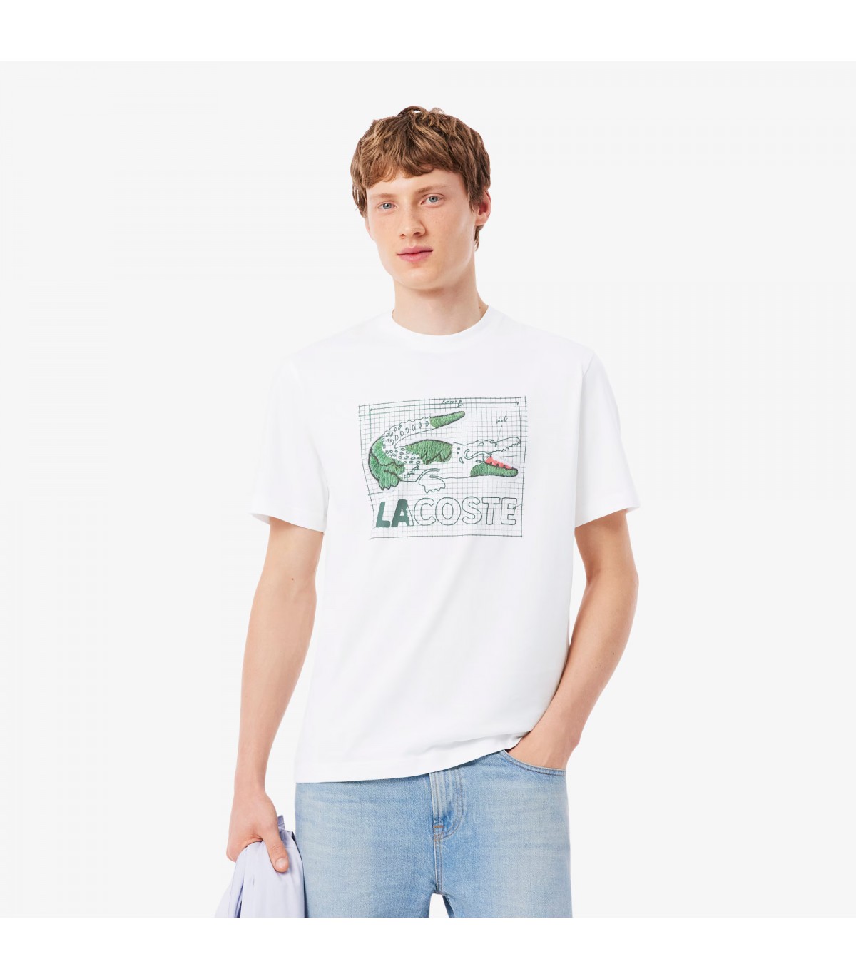 Tee shirt mc lacoste 001-blanc