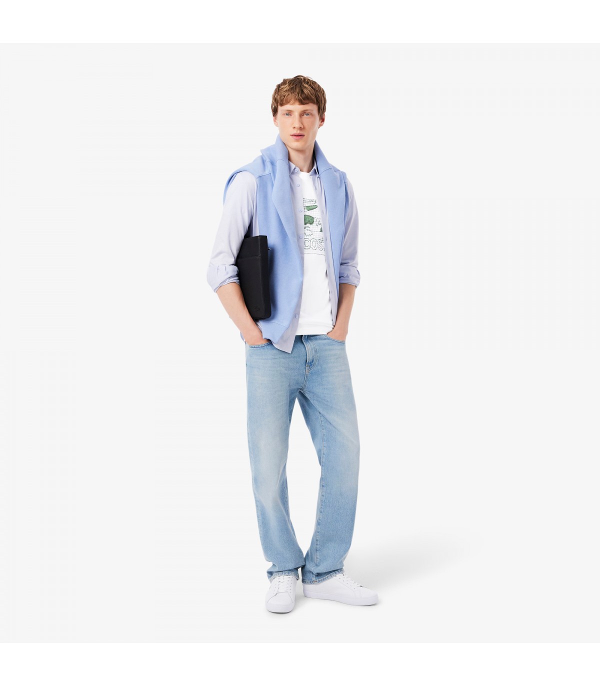 Tee shirt mc lacoste 001-blanc