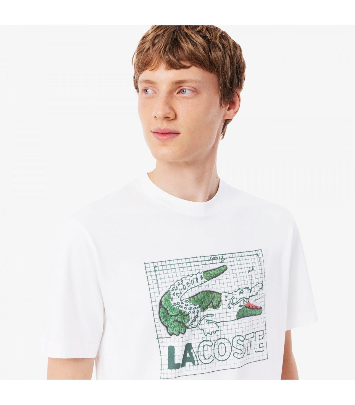 Tee shirt mc lacoste 001-blanc