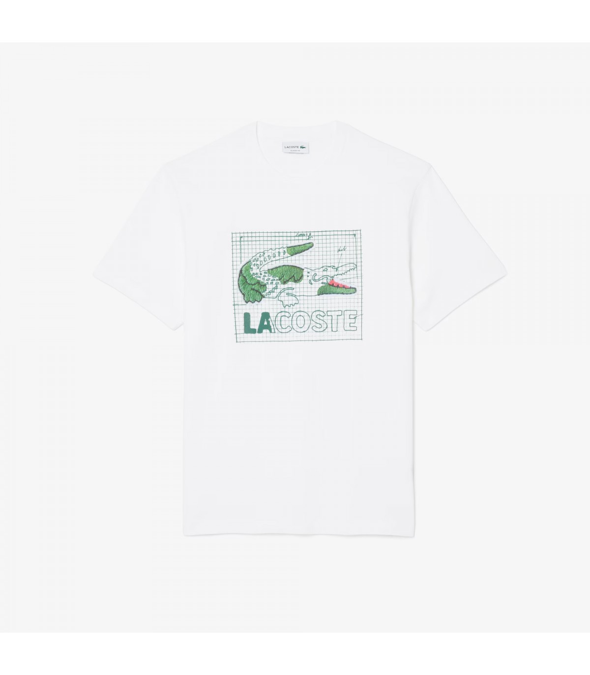 Tee shirt mc lacoste 001-blanc