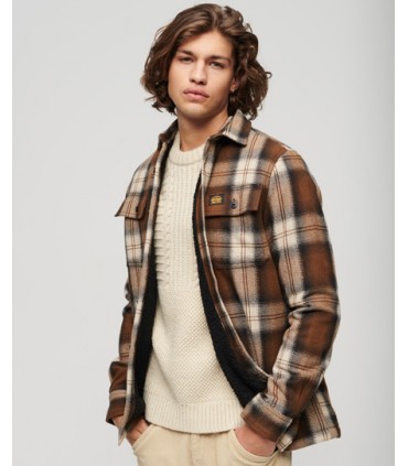 Chemise ml superdry 9yzbrown
