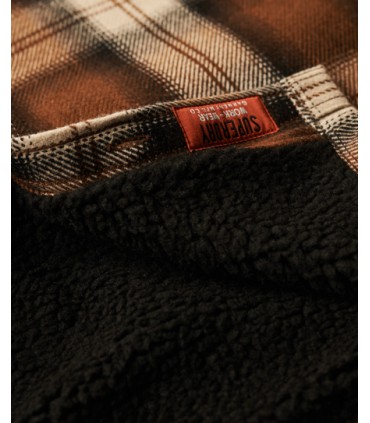 Chemise ml superdry 9yzbrown
