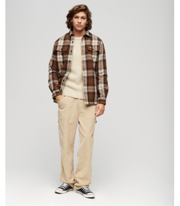 Chemise ml superdry 9yzbrown